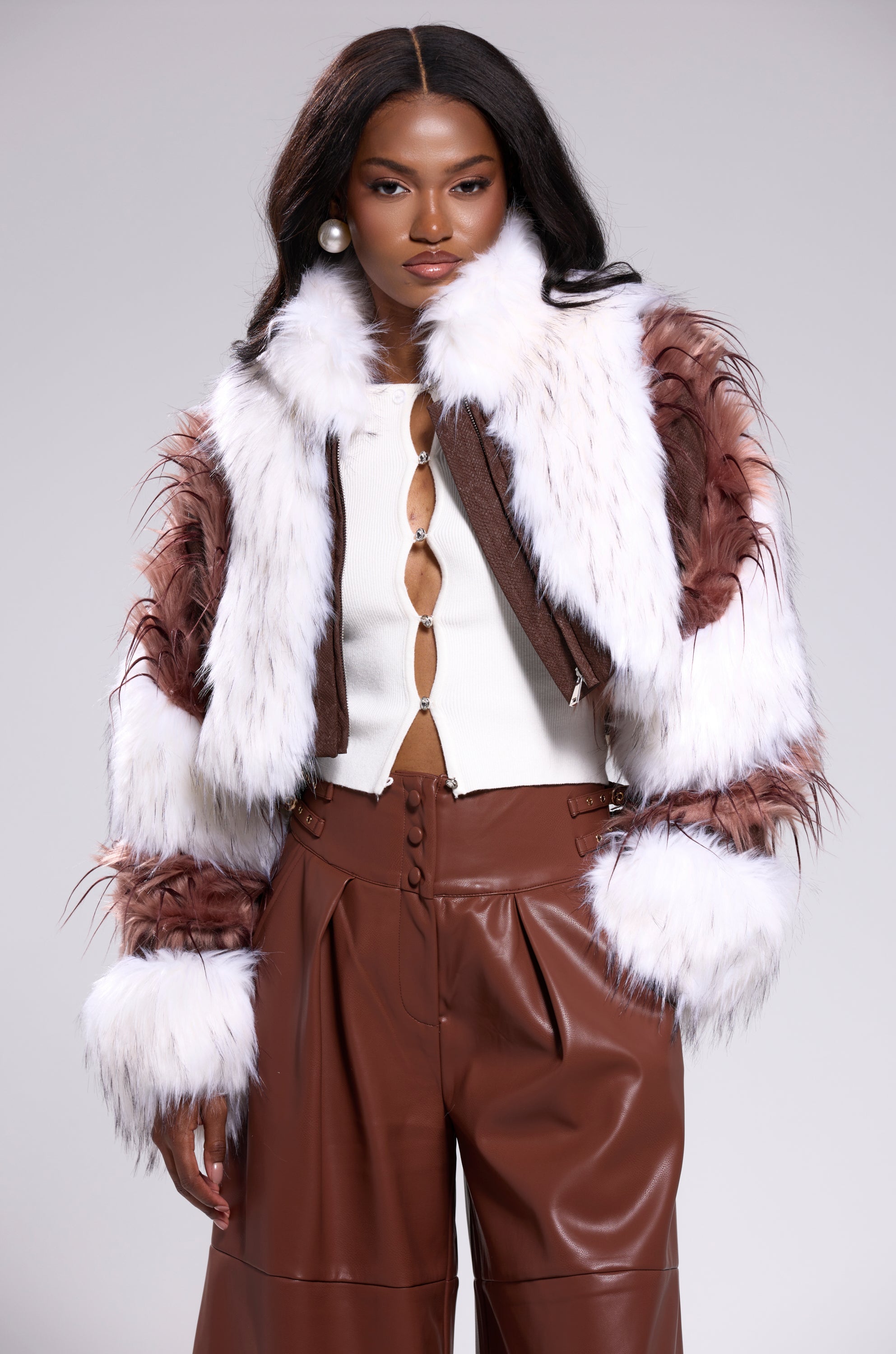 FRANKIE PATCHWORK FAUX FUR