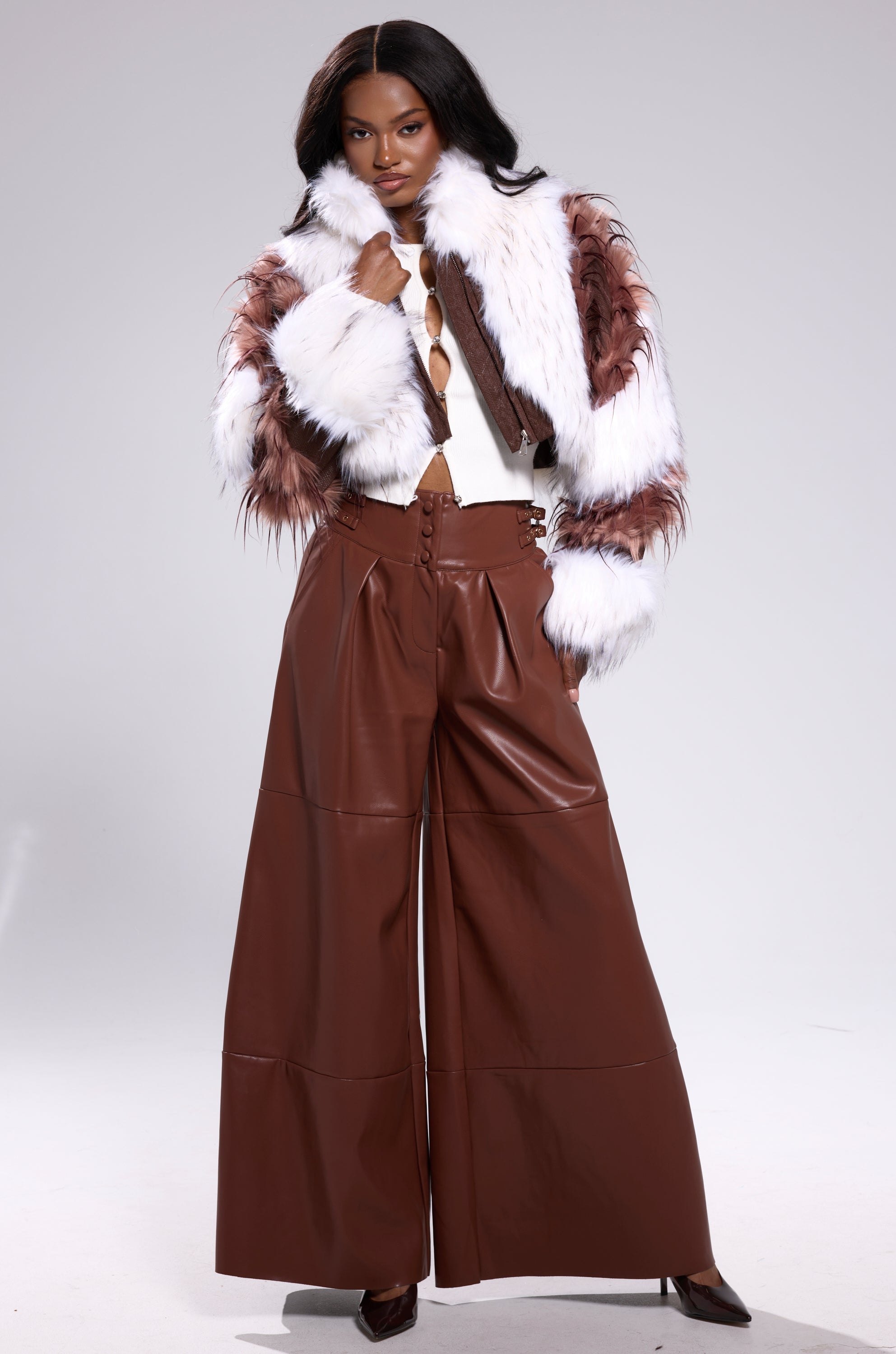 FRANKIE PATCHWORK FAUX FUR