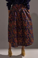STAR OF THE NIGHT BROCADE MIDI SKIRT