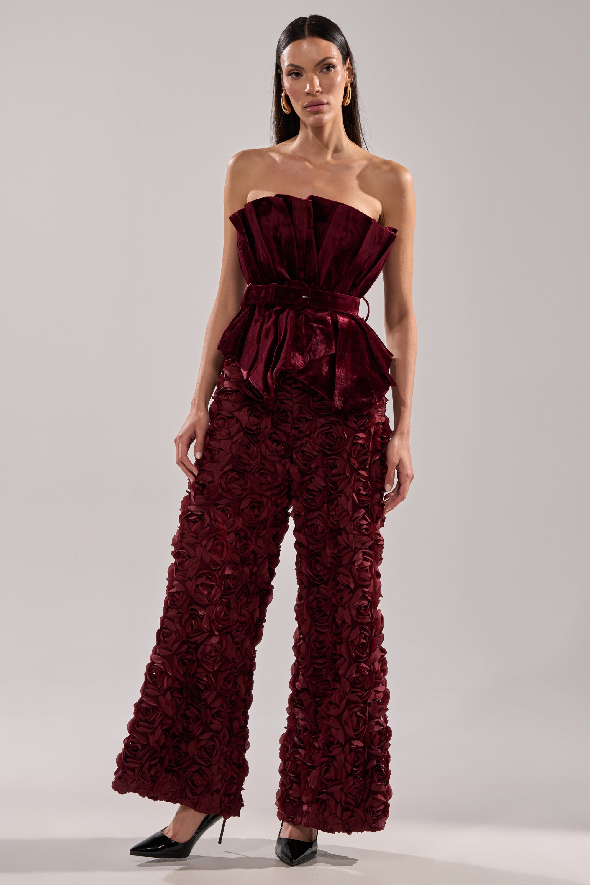 ROSE PEDALS WIDE LEG TROUSER