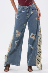 OVER IT DISTRESSED RELAXED DENIM