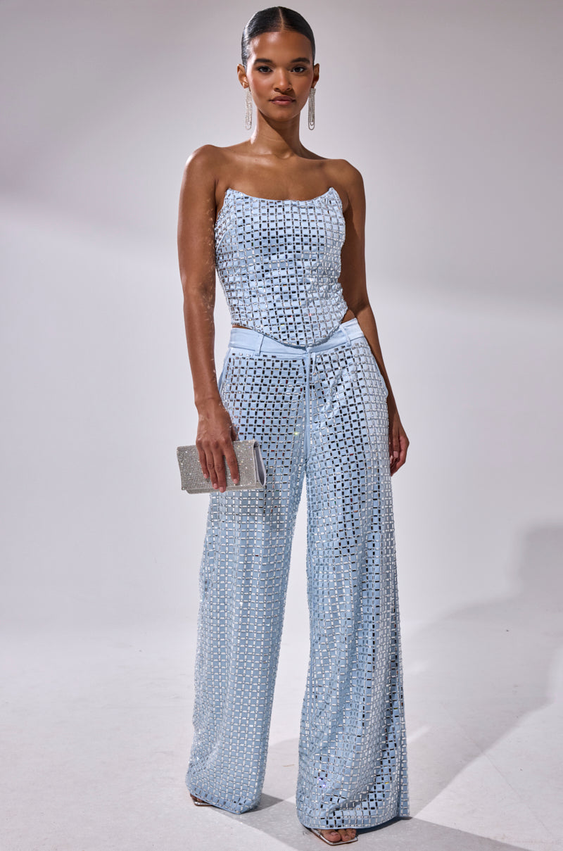 LILA EMBELLISHED SATIN CORSET