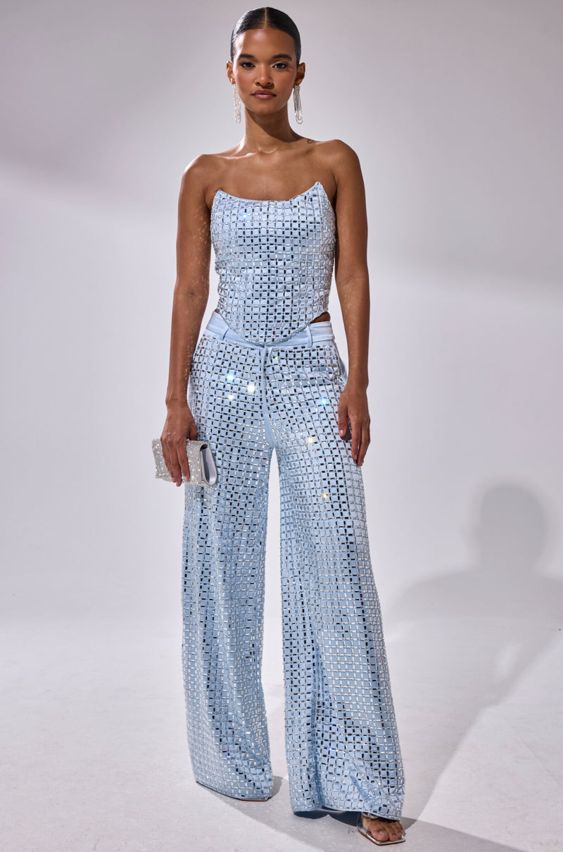 LILA EMBELLISHED SATIN CORSET