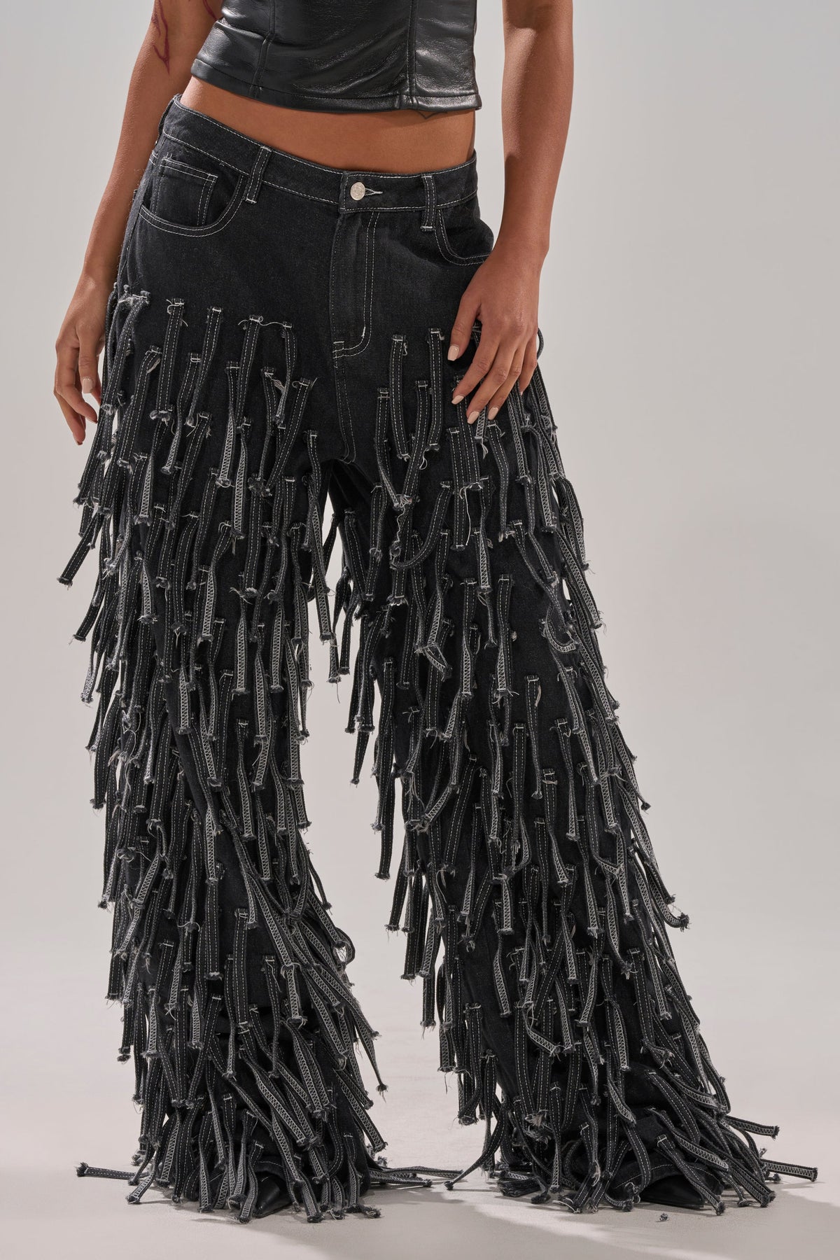 CRAZY FOR YOU FRINGE DENIM