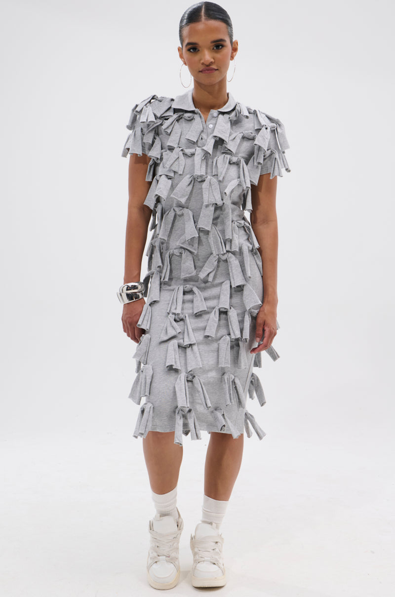 TIED DOWN KNOT MIDI DRESS