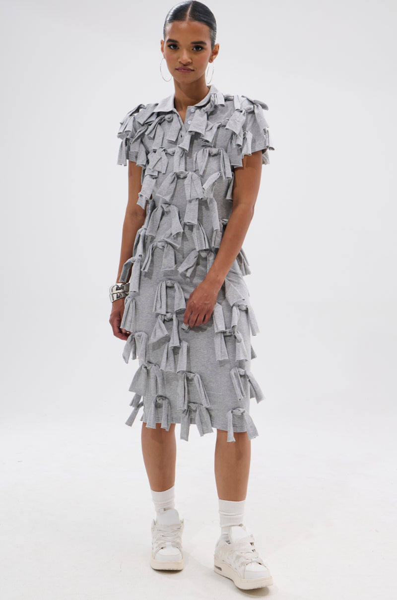 TIED DOWN KNOT MIDI DRESS