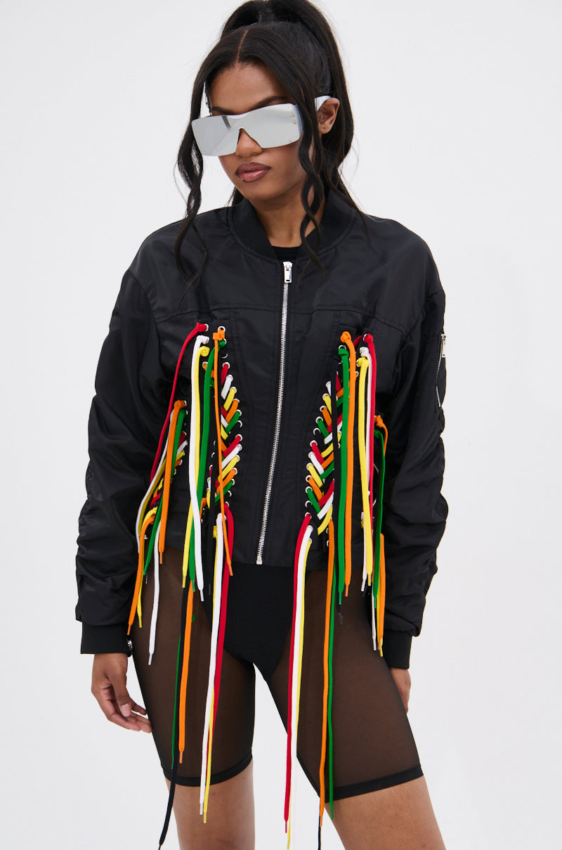 MARLEY LACE UP BOMBER