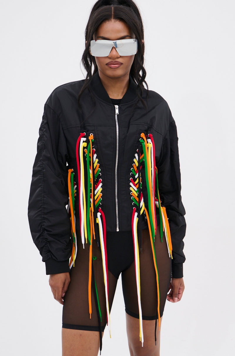 MARLEY LACE UP BOMBER