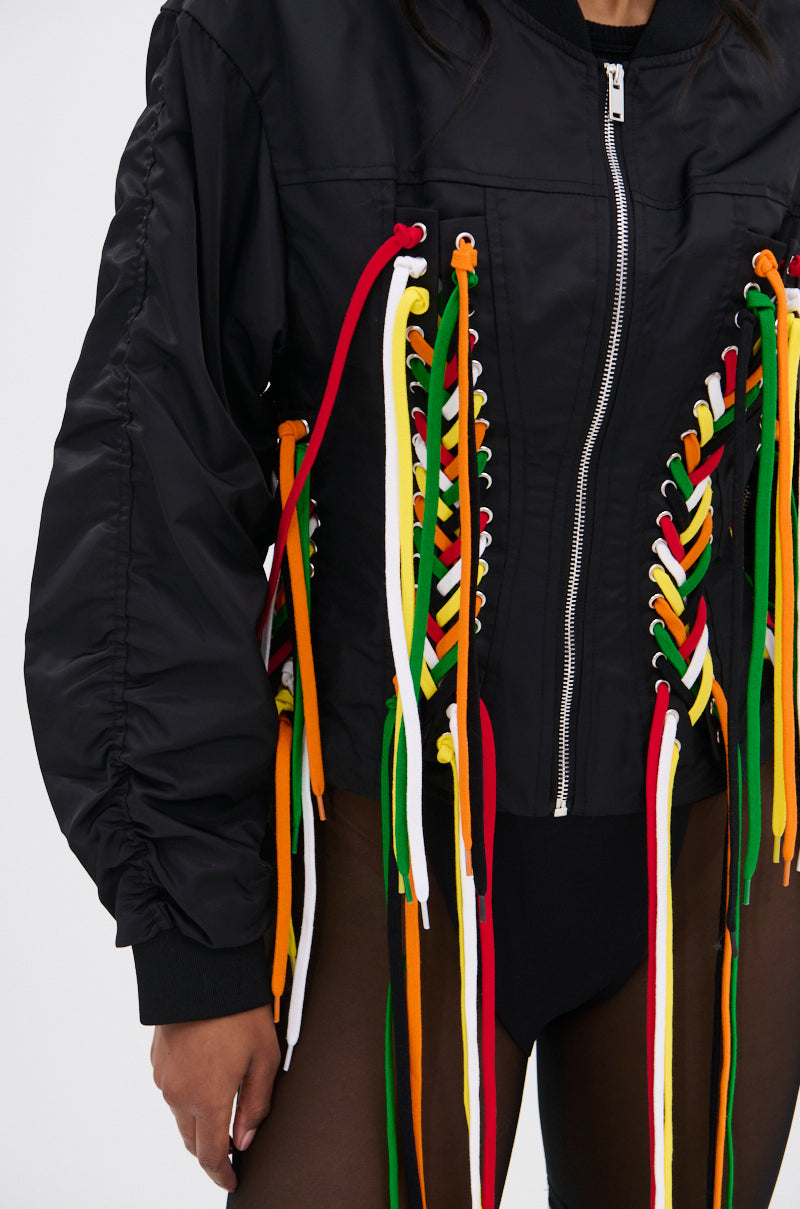 MARLEY LACE UP BOMBER