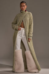 WORTHY OF LOVE LONG SLEEVE METALLIC SWEATER IN GOLD