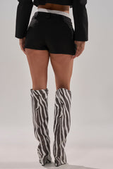 BLACK TIE FORMAL PLEATED MINI SKIRT