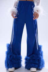 MODERN JAM TRACK PANT WITH TULLE IN ROYAL BLUE