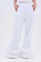 MODERN JAM TRACK PANT IN WHITE