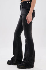 WASHED UP FOR GOOD BLACK DENIM FLARE PANT