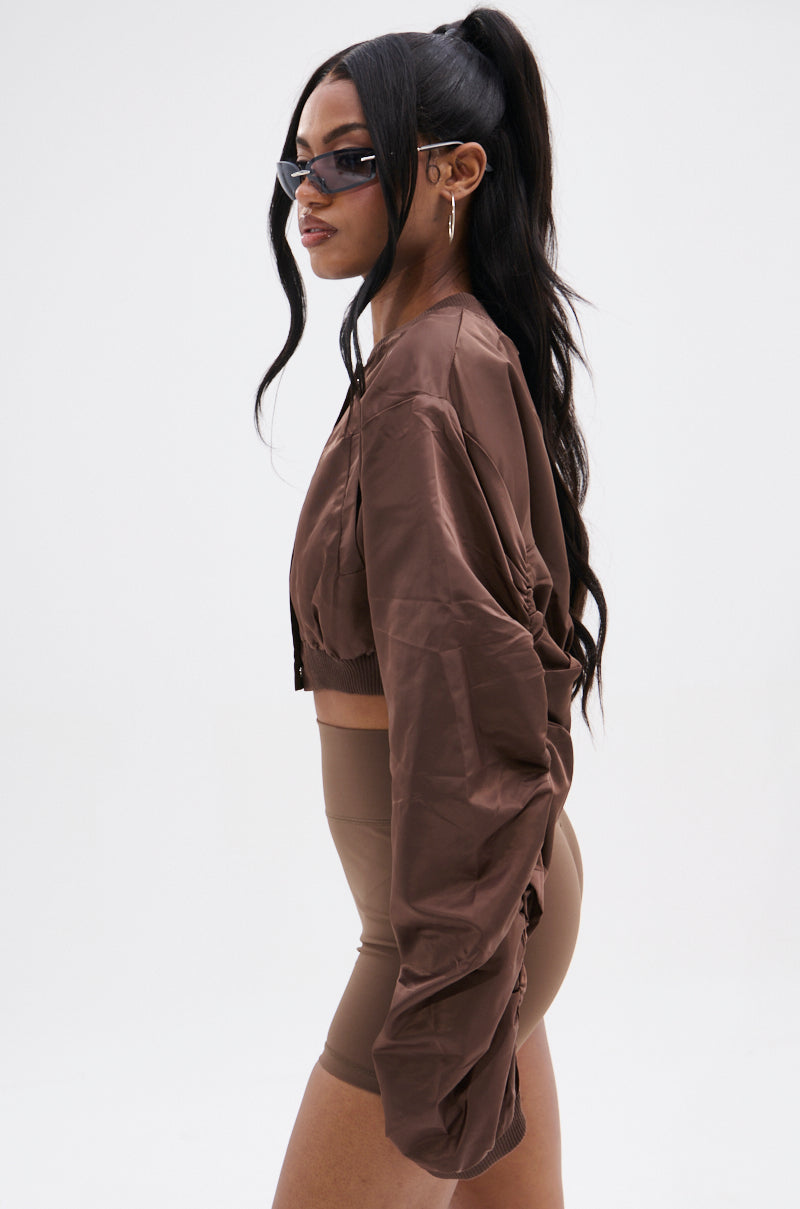 TAKE IT EASY CROPPED BOMBER