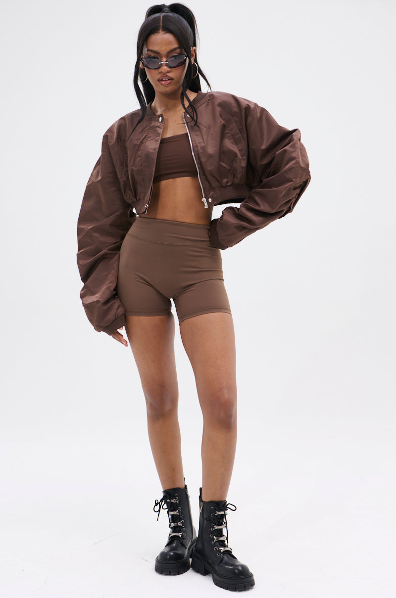 TAKE IT EASY CROPPED BOMBER