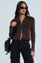 IT'S IN MY NATURE ZIP UP SWEATER