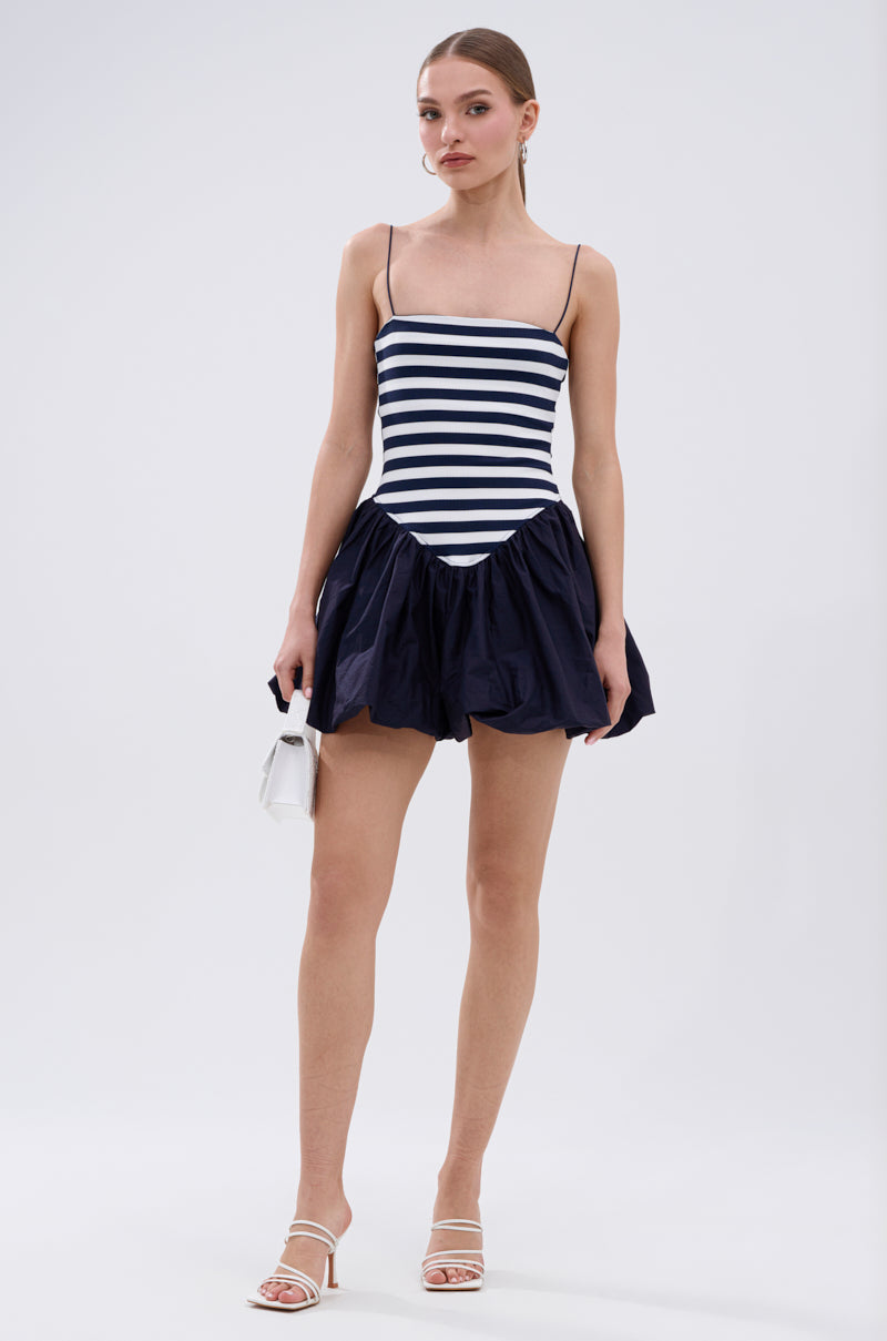 SAIL AWAY WITH ME STRIPE MINI DRESS