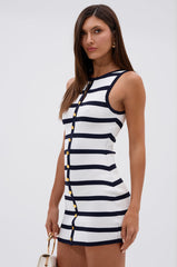 BEACHY VIBES STRIPE MINI DRESS