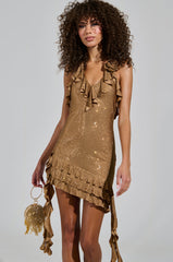 GIRLS JUST WANNA HAVE FUN RHINESTONE MINI DRESS