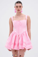 ISSA LOOK MINI DRESS IN PINK
