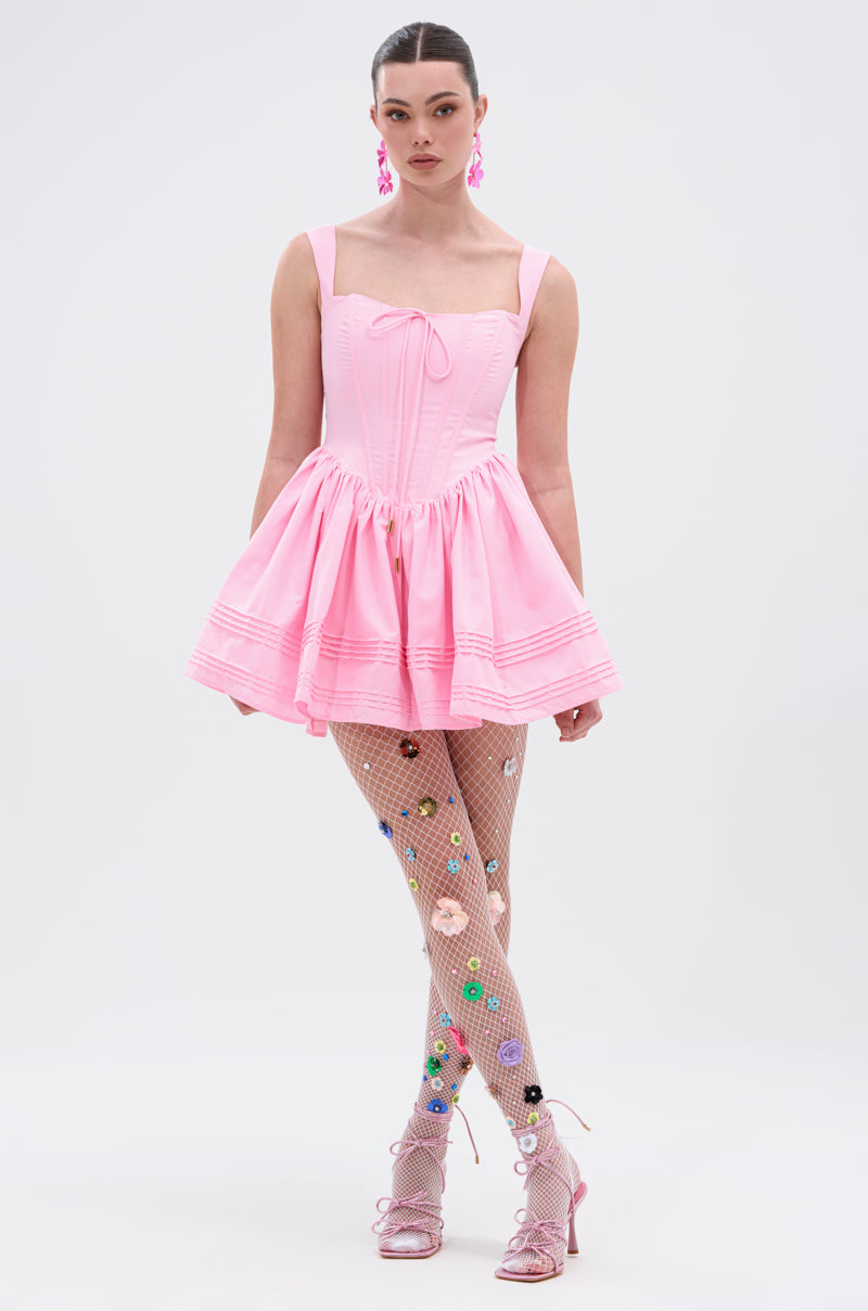 ISSA LOOK MINI DRESS IN PINK