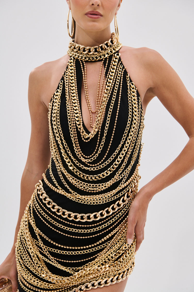 STAND OUT CHAIN MINI DRESS