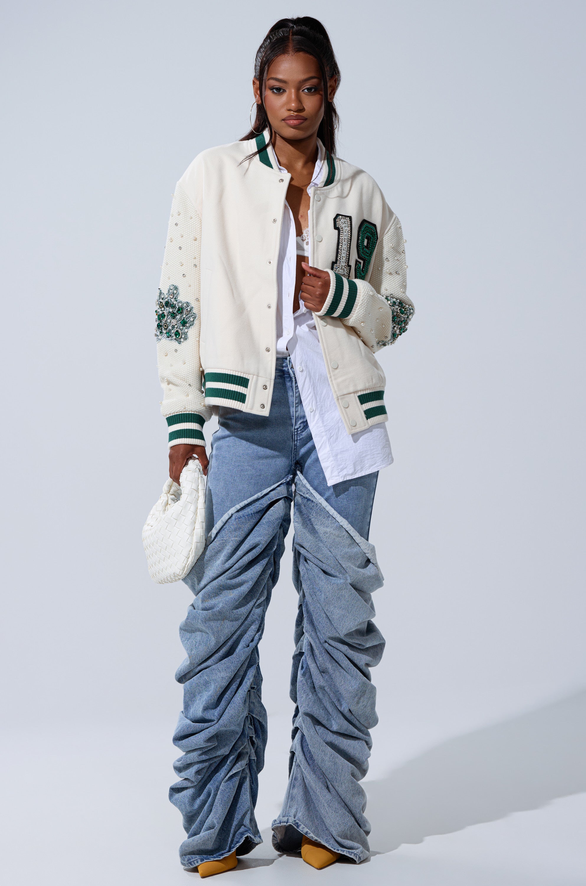 BETTER LUCK NEXT TIME EMBELLISHED BOMBER