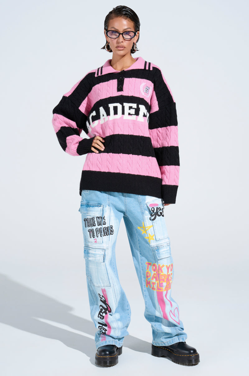 ACADEMIC STRIPE SWEATER