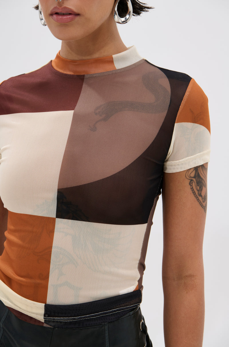 SYMBOLISM MESH SHORT SLEEVE TEE