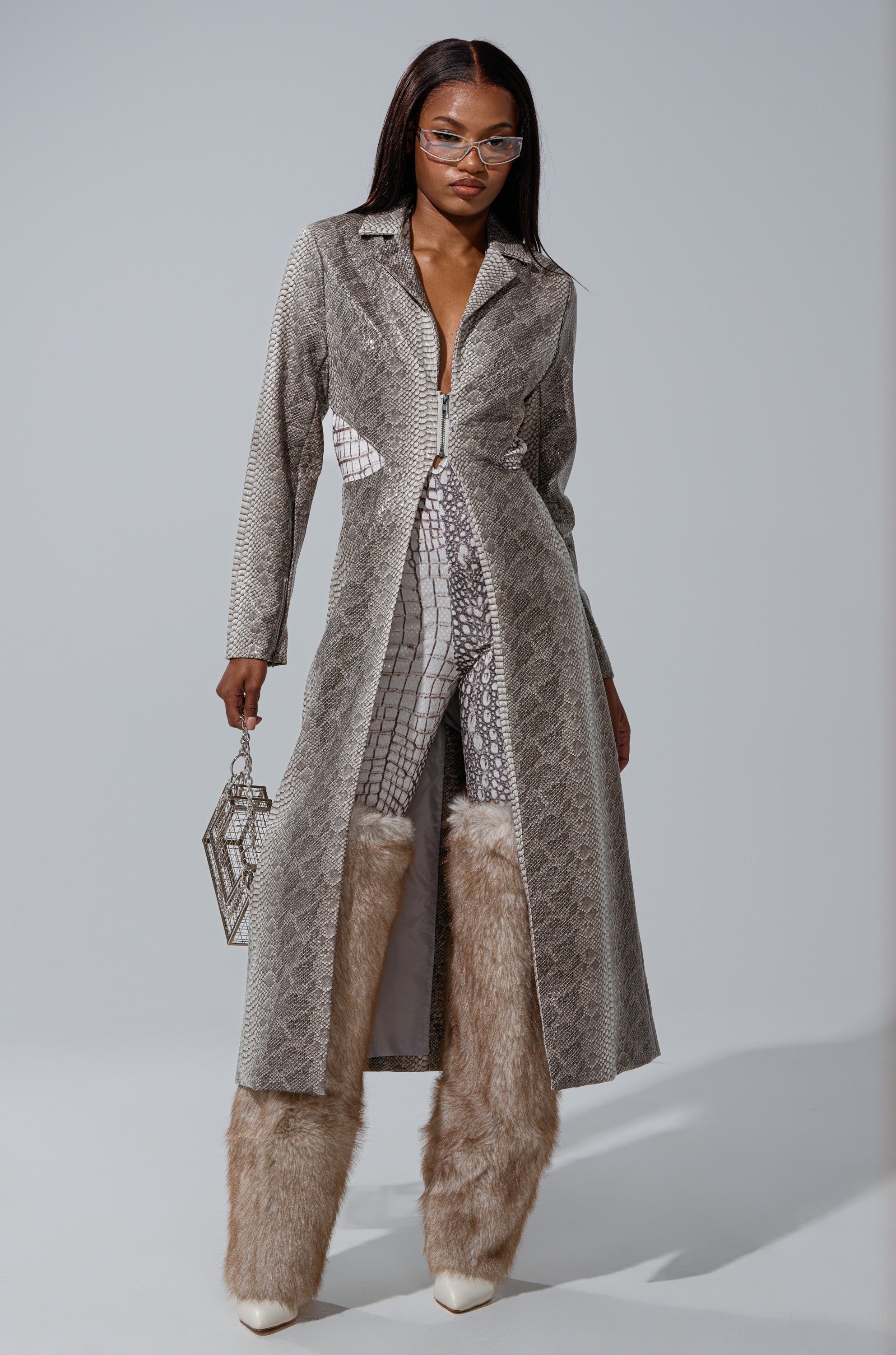 LILA CUTOUT TRENCH