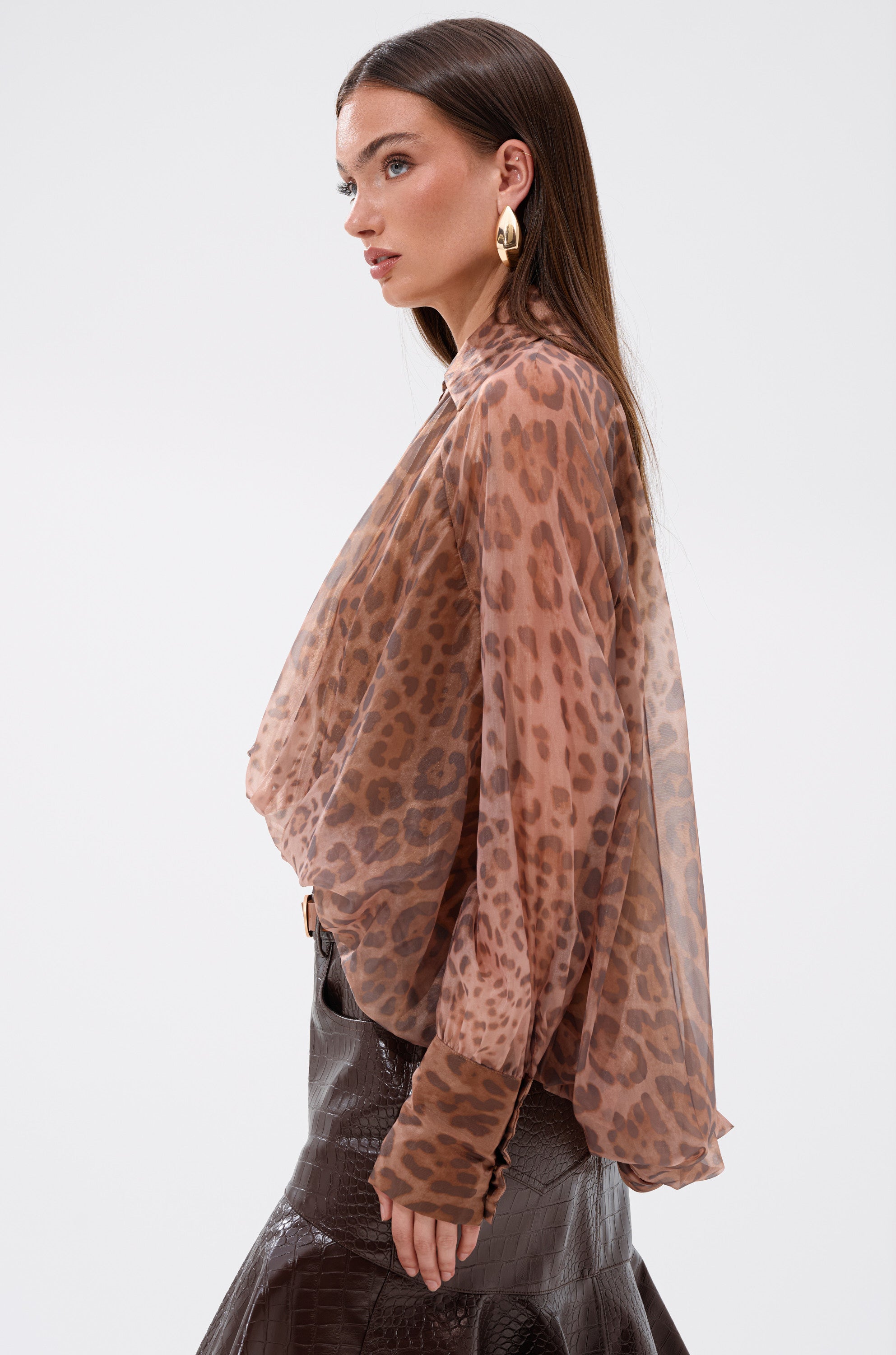 WILD SPIRIT HIGH LOW SHEER BLOUSE