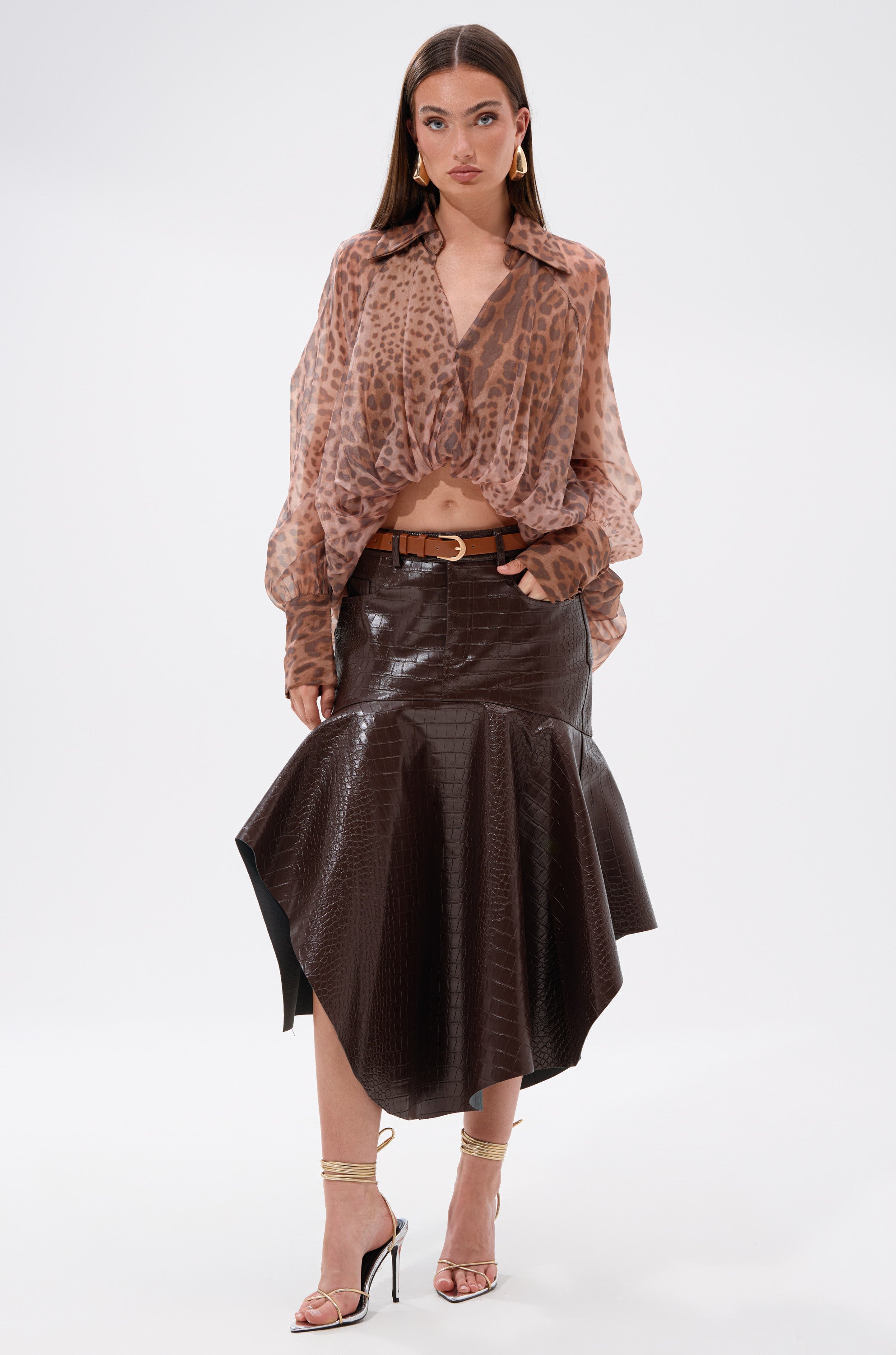 WILD SPIRIT HIGH LOW SHEER BLOUSE