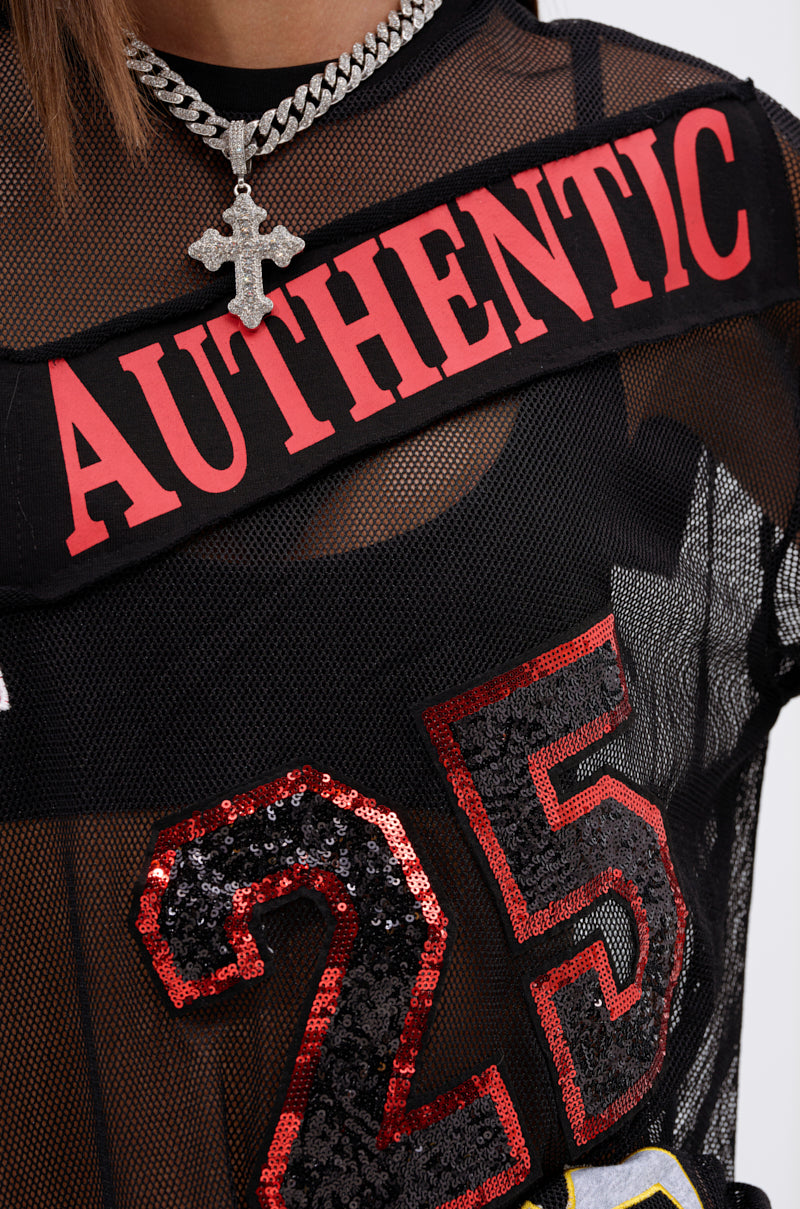 ALL DEM NUMBERS MESH TSHIRT