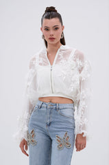 PRETTY THING EMBELLISHED BOMBER