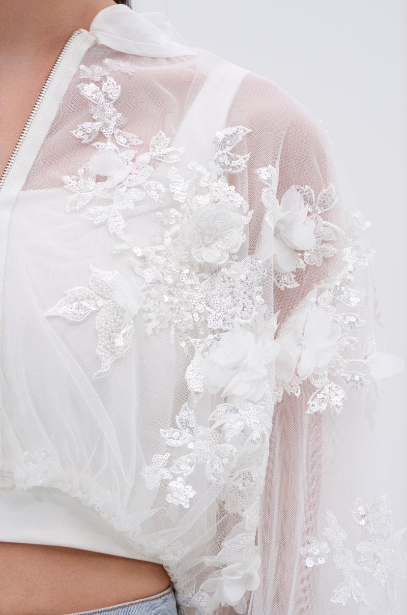 PRETTY THING EMBELLISHED BOMBER