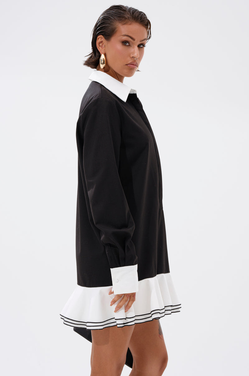 ALWAYS CLASSY POPLIN SHIRT DRESS