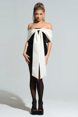 MY PRESENCE IS A PRESENT VELVET MINI DRESS