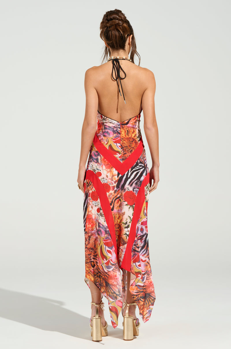 ROTTEN RIGHT TO THE CORE PRINTED MIDI DRESS