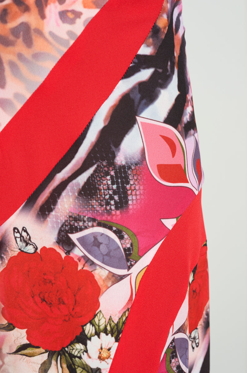 ROTTEN RIGHT TO THE CORE PRINTED MIDI DRESS