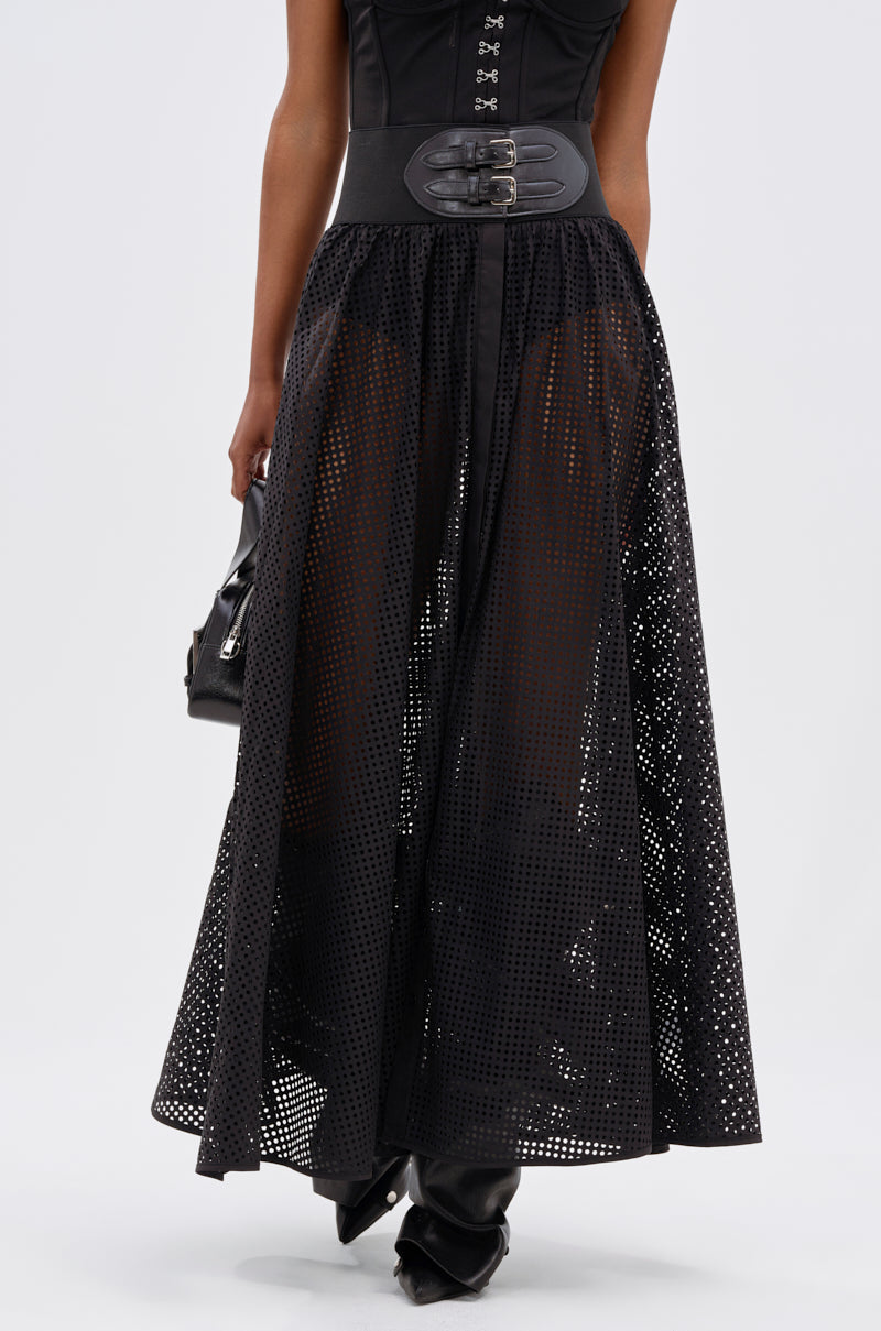 NICOLE BELTED MAXI SKIRT
