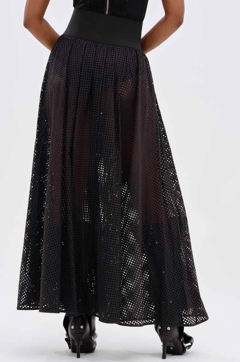 NICOLE BELTED MAXI SKIRT