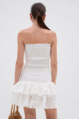 LETS GO TO THE BEACH RUFFLE MINI DRESS