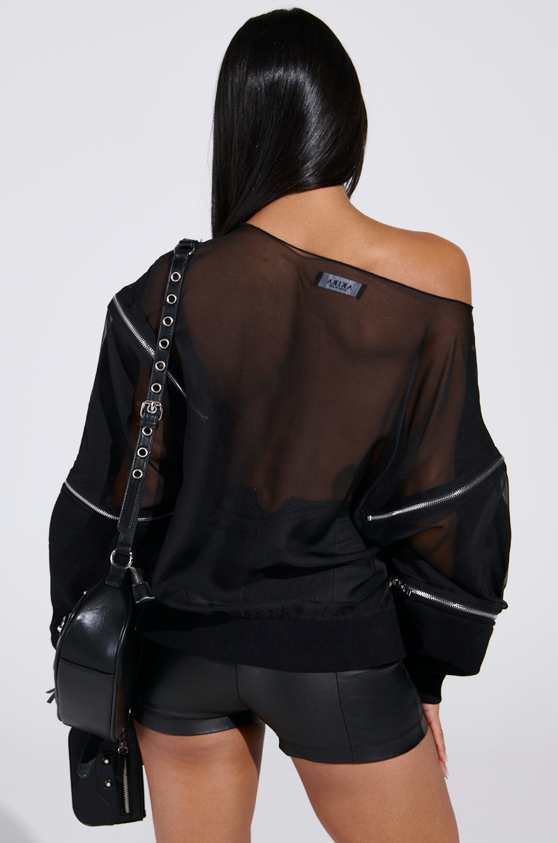 DEEP THOUGHTS OVERSIZED GRAPHIC SWEATSHIRT