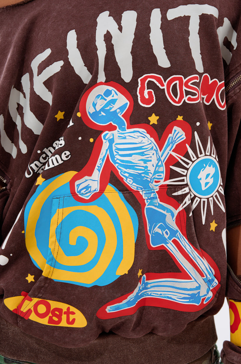 INFINITE COSMOS OVERSIZED GRAPHIC SWEATSHIRT