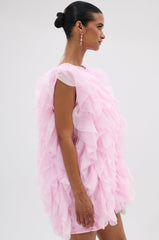 LOVER GIRL RUFFLE MINI DRESS