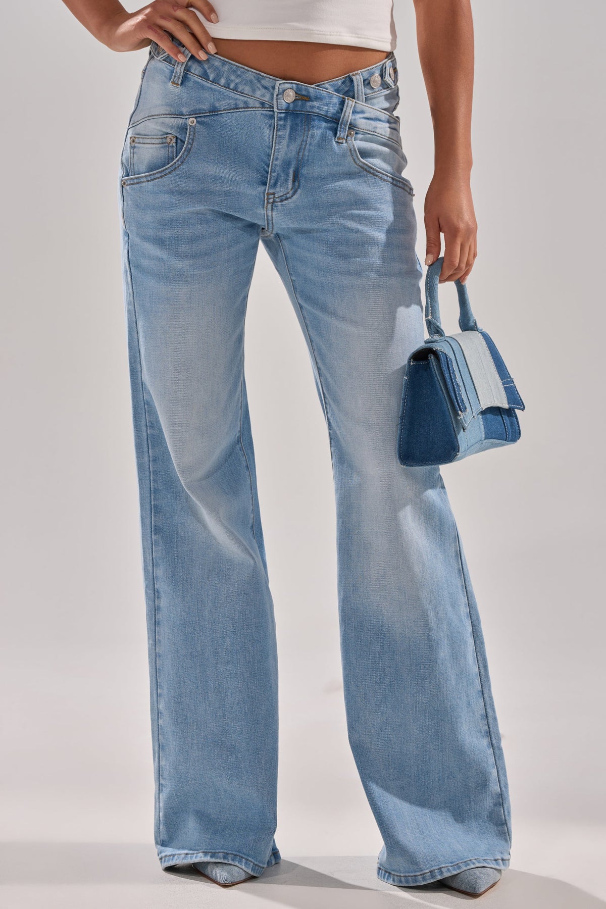 WON'T LOSE MYSELF WIDE-LEG  BLUE DENIM