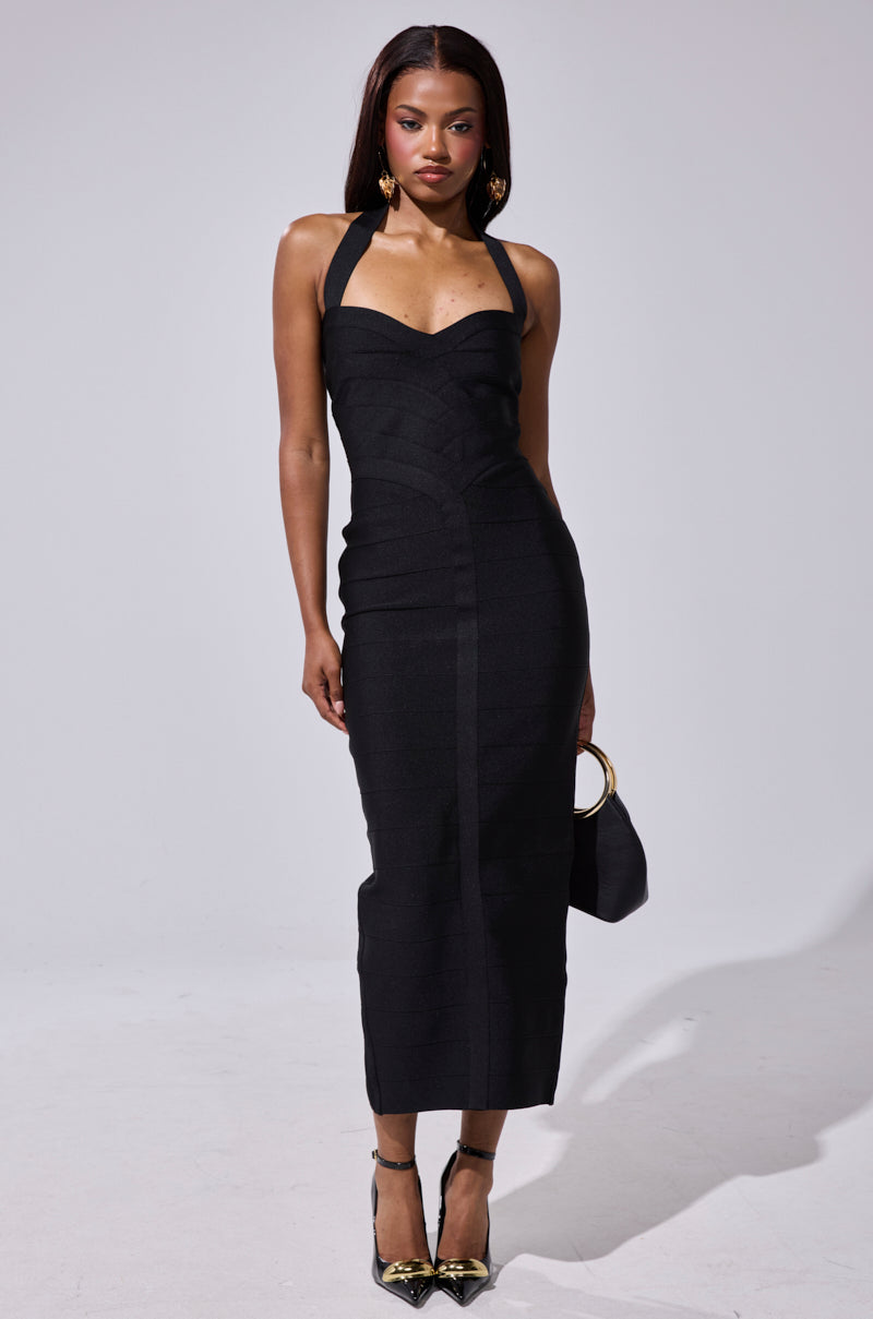 LOVELY DAYS BANDAGE MIDI DRESS