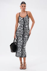 WILD SIDE PRINTED MIDI DRESS