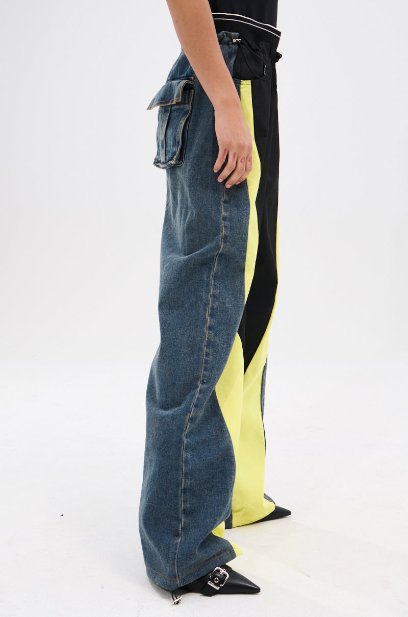 HARDEST TO LOVE COLORBLOCK DENIM PANT